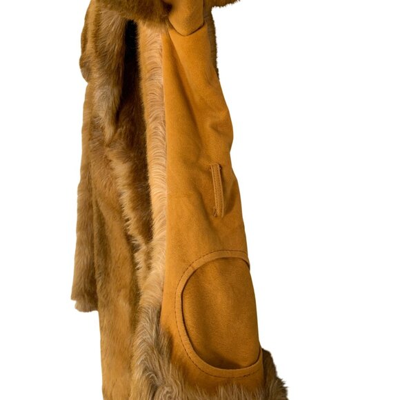 Vintage 80s Womens Faux Fur Mid-Length Coat Size 8 RO10553 - Picture 8 of 11